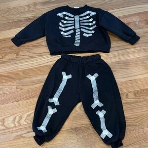 Zara skeleton sweat set size 2-3